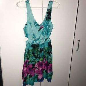 Tropical Summer Dress with cutouts